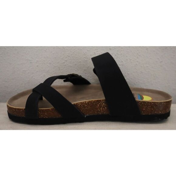 Maui Island 771314 Women's Sz 7M Black Hampton 2-Strap Slip-On Sandals - Picture 6 of 13